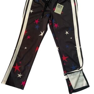 NWT Pam & Gela Star Track Pants in Black.
